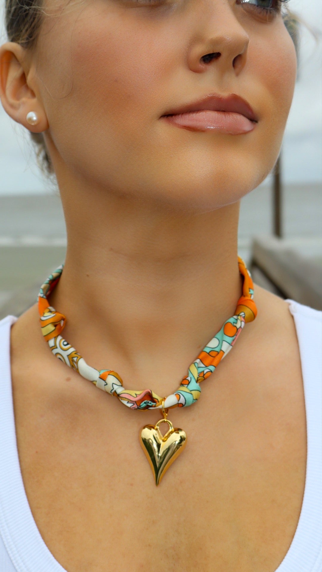 Smokey Sunset Scarf Necklace