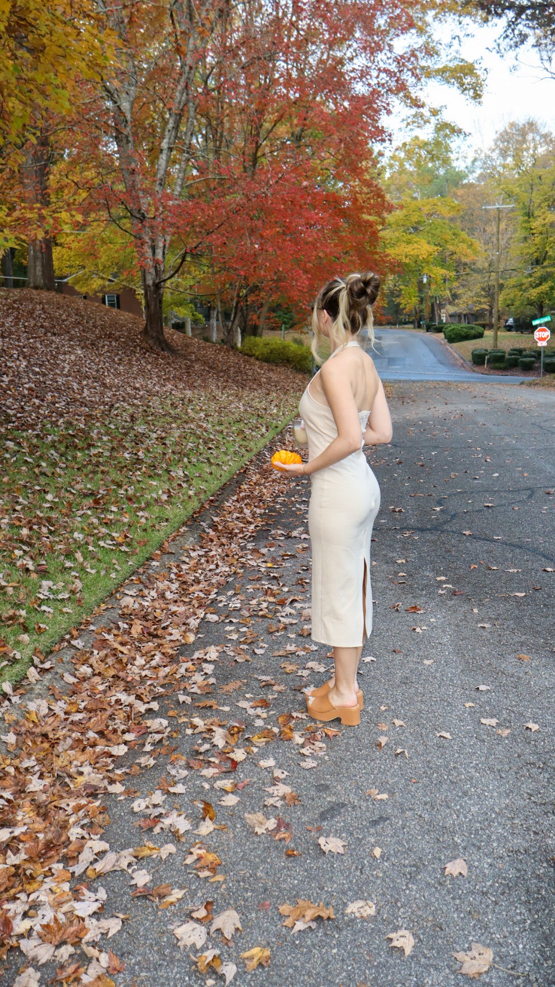 Cream Savannah Hardware Halter Midi Dress