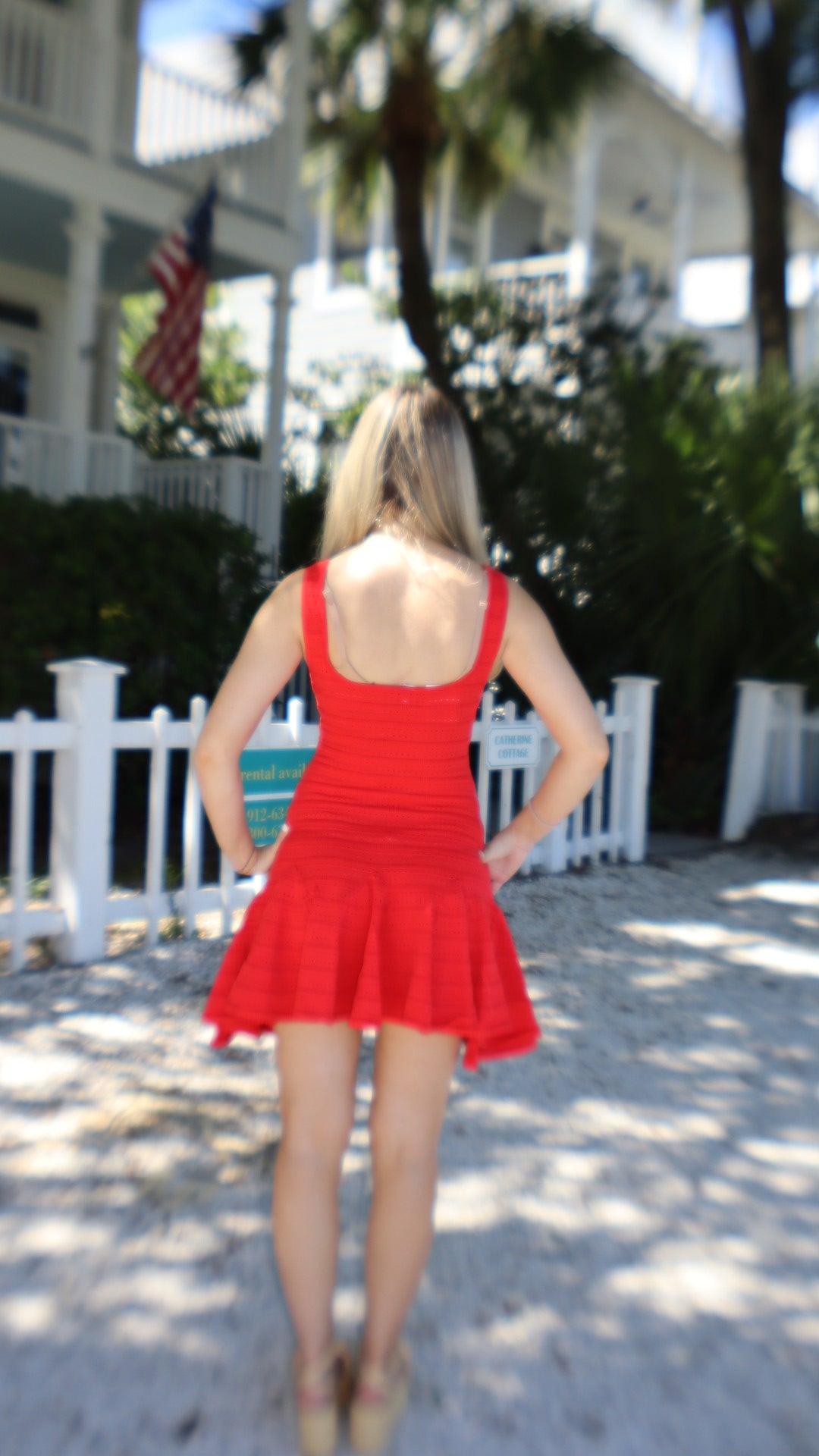 Soft Current Red Knit Dress