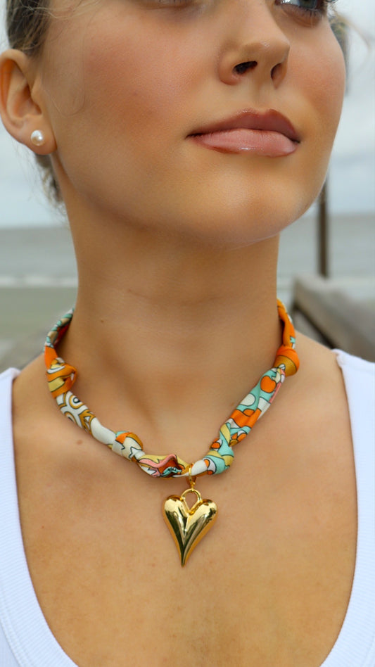 Smokey Sunset Scarf Necklace