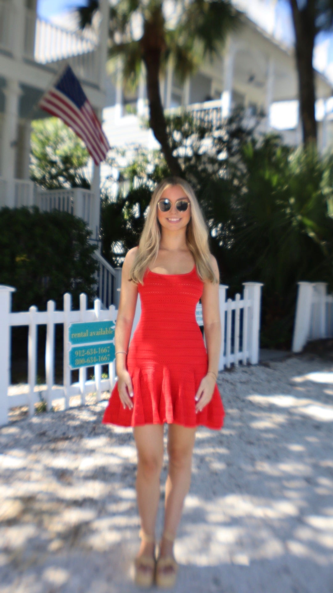 Soft Current Red Knit Dress