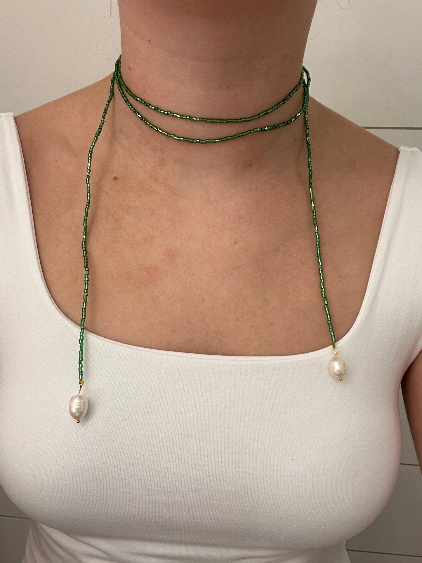 Kelly Green Wrap Necklace