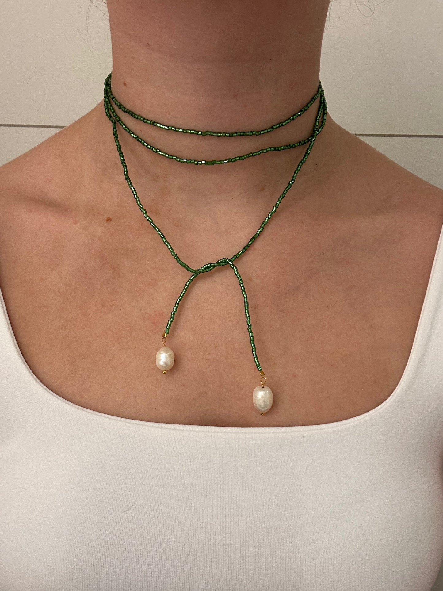 Kelly Green Wrap Necklace