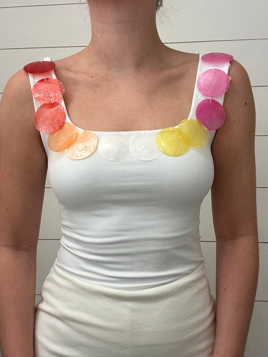 PYW Flat Beaded Shell Top